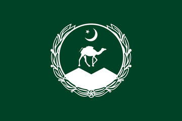 Flag Balochistan (Islamic Republic of Pakistan) vector, 