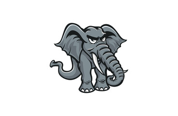 Elephant logo style icon design template vector illustration
