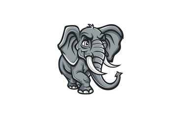 Obraz premium Elephant logo style icon design template vector illustration