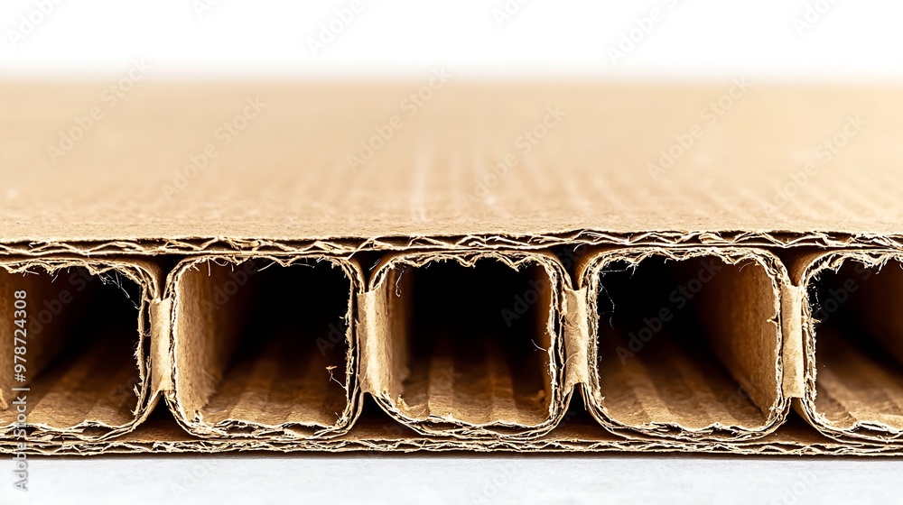 Poster piece of cardboard isolated white background : generative ai