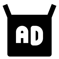 box ads solid icon