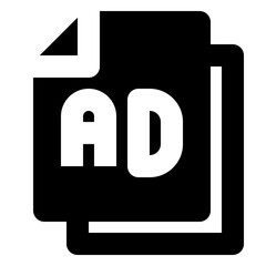 flyer ads solid icon
