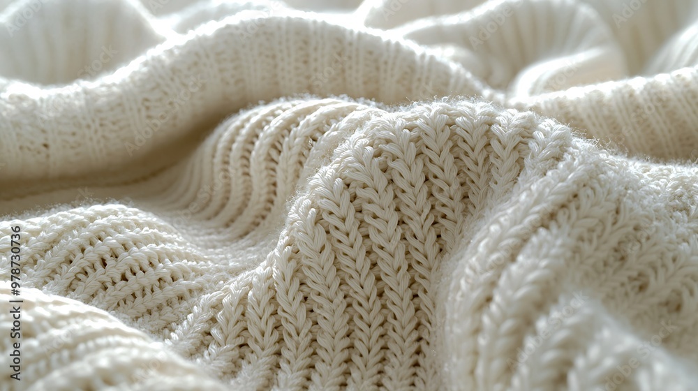 Poster white sweater texture : generative ai
