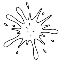 Obraz premium bright splashes outline coloring book page line art drawing