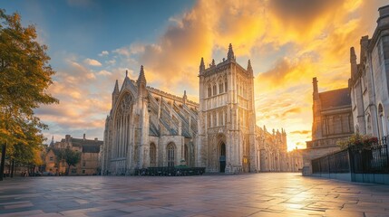The historic York Minster cathedral, an example of stunning Gothic architecture