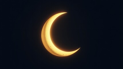 A moon icon with a crescent shape, symbolizing nighttime, designed with soft, glowing lines.
