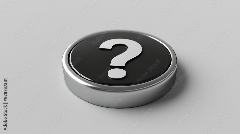 Poster Vector Question Button : Generative AI