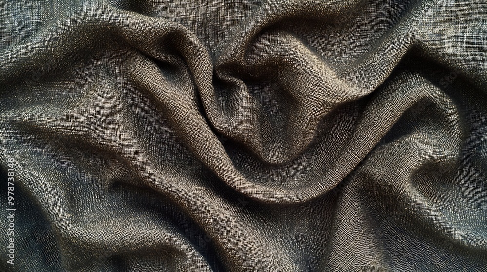 Poster Old Gray Fabric Texture : Generative AI