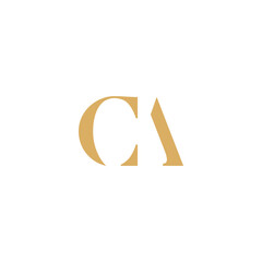 CA letter logo modern concept logo design