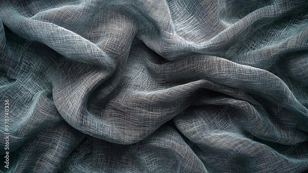 Poster rough gray fabric texture background : generative ai