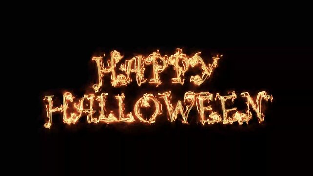 happy halloween animated text background neon happy halloween fire green purple 4k looping 60 fps