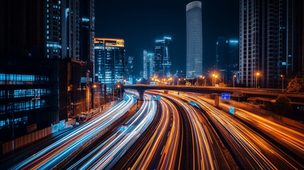 Naklejka premium AI-Driven Smart Cities Optimizing Traffic Flow and Energy Consumption. Real-Time AI Technology Enhancing Urban Efficiency, Sustainability, and Autonomous Systems for Seamless City Management