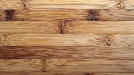 Fototapeta premium Light Bamboo Cutting Board Background Pale Wood Texture : Generative AI