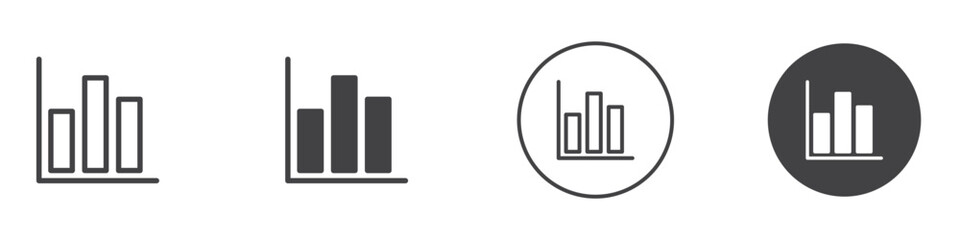 Bar Chart Icon thin line illustration