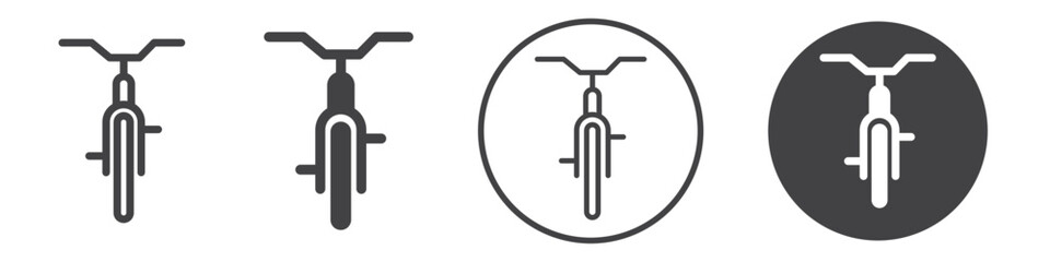 Bicycle icon thin line illustration
