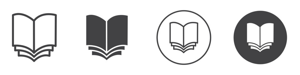Book open icon thin line illustration