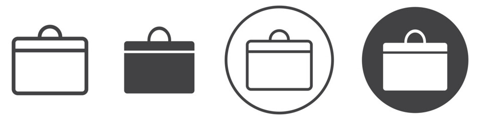 Briefcase icon thin line illustration