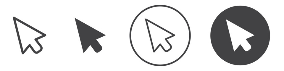 Cursor icon thin line illustration