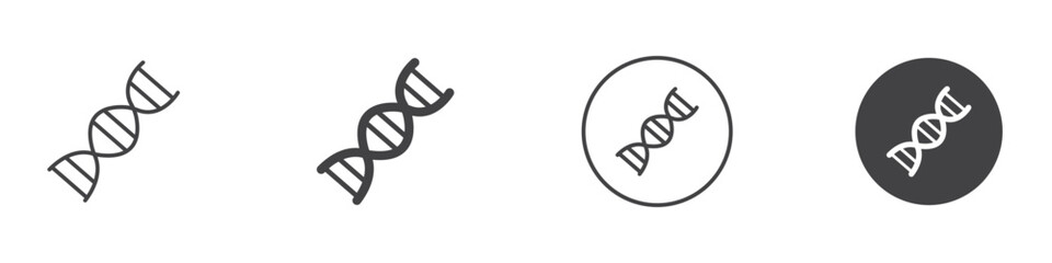 DNA Icon thin line illustration