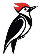 Fototapeta premium Woodpecker bird logo vector illustration