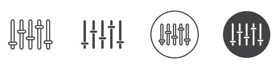 Equalizer icon thin line illustration
