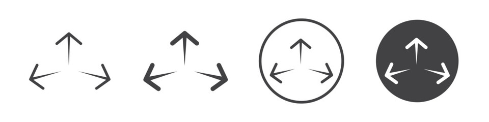 Expand icon thin line illustration