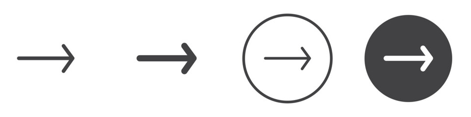 Forward icon thin line illustration