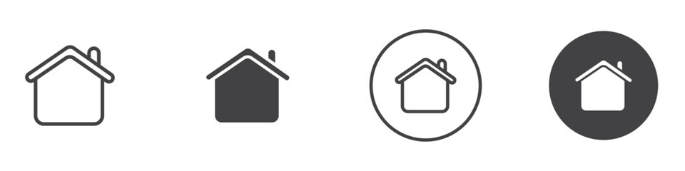 House icon thin line illustration