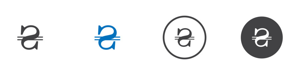 Hryvnia icon thin line illustration