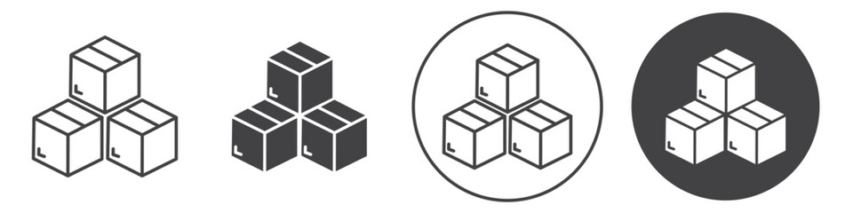 Inventory icon thin line illustration