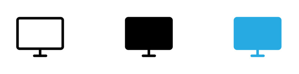 Monitor icon thin line illustration