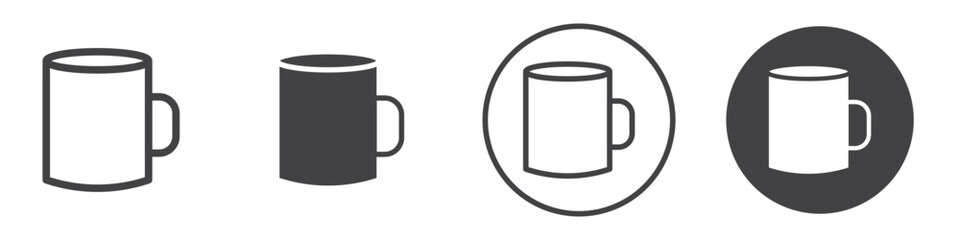 Mug icon thin line illustration