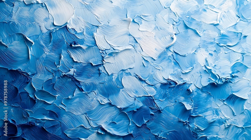 Aufkleber light blue wall texture abstract cold winter background : generative ai