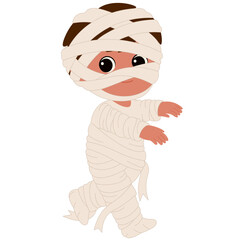 Halloween Character Mummy Costume Illustration