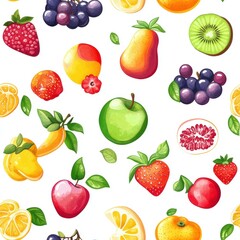 Colorful Fruit Seamless Patter