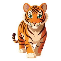 tiger cartoon isolated on white