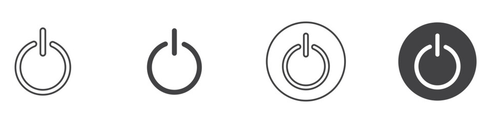 Power icon thin line illustration