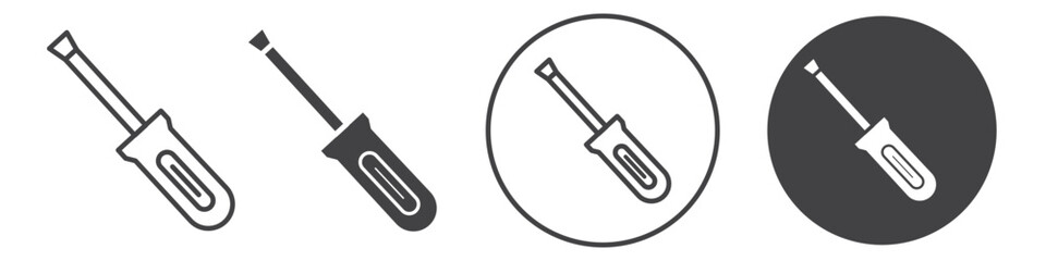 Screwdriver icon thin line illustration