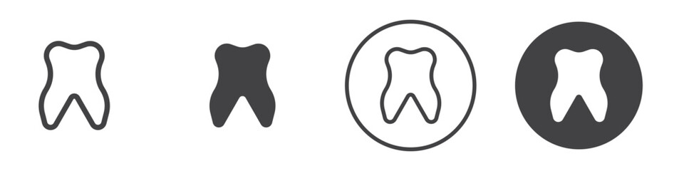 Tooth icon thin line illustration