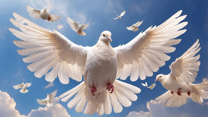 Obraz premium White Dove Flying