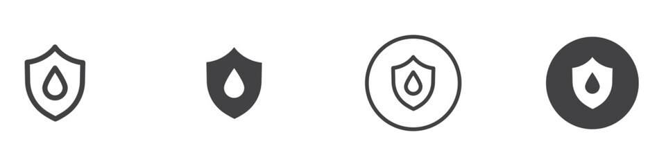 Waterproof icon thin line illustration