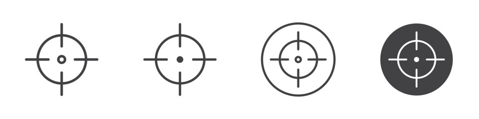 Aim icon thin line illustration