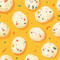 Cute Rice Balls Pattern.