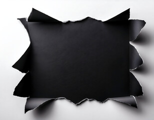  Black torn paper isolated on a white background, offering copy space for sale announcements_1(142)