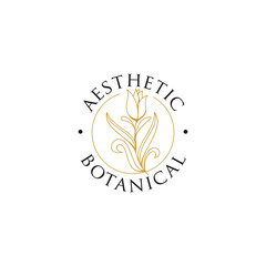 Elegant Aesthetic Botanical Logo Design