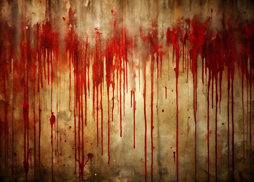 Background texture wall with red blood like paint streaks , red, blood, paint, streaks, wall, texture, background, grunge, horror