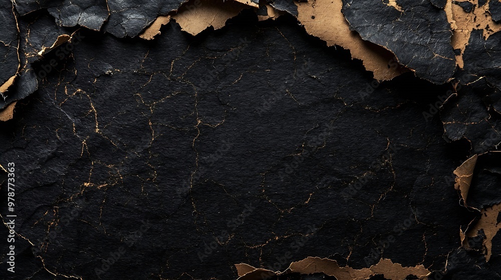 Poster black mat cardboard texture top view : generative ai