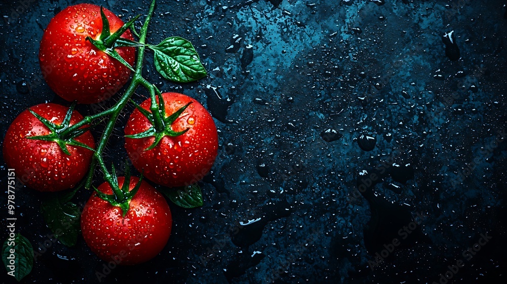Poster tomatoes background : generative ai