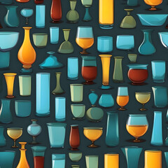 An assortment of clear glass vases and decorative objects highlighting their beauty and clarity for promotional use. generated ai