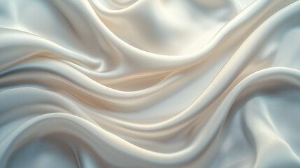 Obraz premium A close-up abstract texture of smooth silk fabric in soft light, with flowing patterns and gentle shadows that create a luxurious and elegant feel.